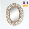 BHWH 壁掛けミラー籐製フレーム　楕円形
